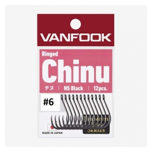 VanFook Háčky Ringed Chinu NS Black vel. 6, 13ks