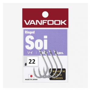 VanFook Háčky Ringed Soi Silver velikost 22 (4/0), 4 ks