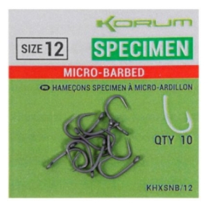Korum Háčky Xpert Specimen Hooks - Barbed vel. 16