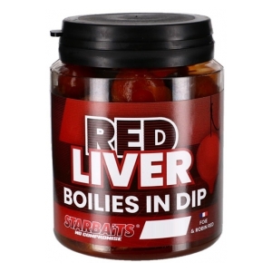 STARBAITS Boilies in Dip Red Liver 150g 24mm