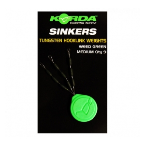 Korda Sinker Tungsten Hooklink Weight - 9ks - Medium Green